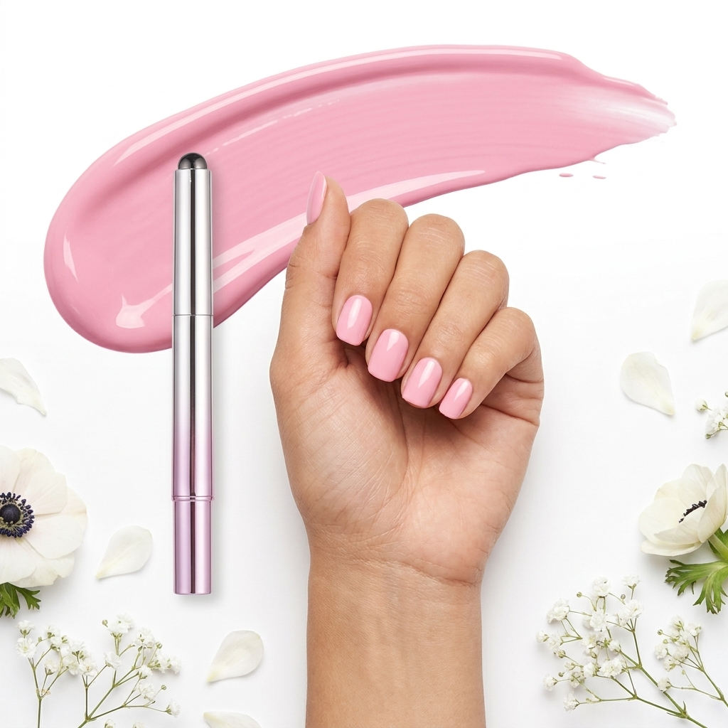 Pędzelek do Lakieru Hybrydowego z Wbudowanym Magnesem do Samodzielnego Manicure ✨